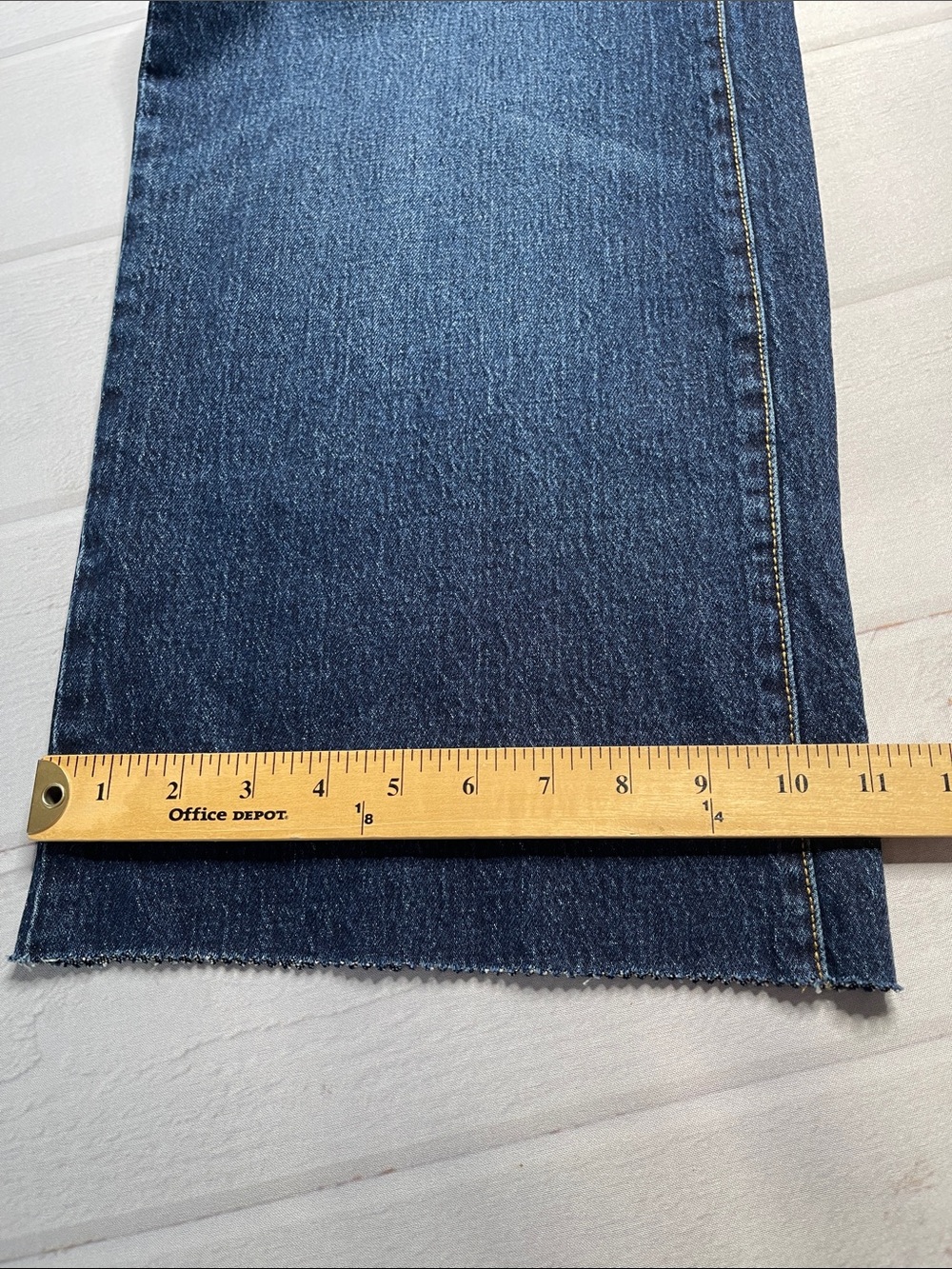 Nwt Free Assembly Jeans 10 Wide Leg Raw Hem High Rise New Ladies Denim - Picture 12 of 15